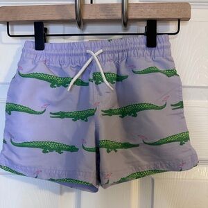 TBBC Tortola Swim Trunks gator print in Lauderdale Lavender.